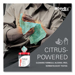 Load image into Gallery viewer, Power Clean Proscrub Pre-saturated Wipes, 12 X 9.5, Citrus Scent, Green/white, 50/canister, 8 Canisters/carton