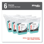 Load image into Gallery viewer, Power Clean Proscrub Pre-saturated Wipes, 12 X 9.5, Citrus Scent, Green, 75/pack, 6 Packs/carton