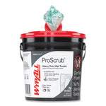 Load image into Gallery viewer, Power Clean Proscrub Pre-saturated Wipes, 9.5 X 12, Citrus Scent, Green, 75/bucket, 6 Buckets/carton