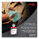 Load image into Gallery viewer, Power Clean Proscrub Pre-saturated Wipes, 9.5 X 12, Citrus Scent, Green, 75/bucket, 6 Buckets/carton