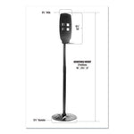 Load image into Gallery viewer, Floor Stand For Sanitizer Dispensers, Height Adjustable From 50" To 60", Black