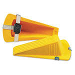 Load image into Gallery viewer, Giant Foot Magnetic Doorstop, No-slip Rubber Wedge, 3.5w X 6.75d X 2h, Yellow