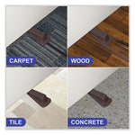 Load image into Gallery viewer, Big Foot Doorstop, No Slip Rubber Wedge, 2.25w X 4.75d X 1.25h, Brown, 2/pack