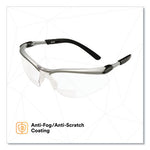 Load image into Gallery viewer, Bx Molded-in Diopter Safety Glasses, 2.5+ Diopter Strength, Silver/black Frame, Clear Lens
