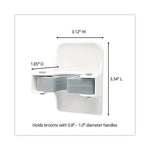 Load image into Gallery viewer, Broom Gripper, 3.12w X 1.85d X 3.34h, White/gray, 3 Grippers/6 Strips