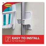 Load image into Gallery viewer, Broom Gripper, 3.12w X 1.85d X 3.34h, White/gray, 2 Grippers/4 Strips