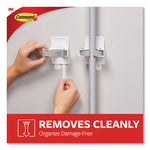 Load image into Gallery viewer, Broom Gripper, 3.12w X 1.85d X 3.34h, White/gray, 2 Grippers/4 Strips