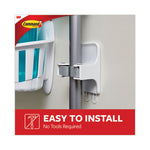 Load image into Gallery viewer, Broom Gripper, 3.12w X 1.85d X 3.34h, White/gray, 6 Grippers/16 Strips/pack