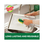 Load image into Gallery viewer, Soap-dispensing Dishwand Sponge Refills, 2.9 X 2.2, Green, 2/pack