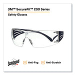 Load image into Gallery viewer, Securefit Protective Eyewear, 200 Series, Dark Blue Plastic Frame, Clear Polycarbonate Lens