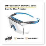 Load image into Gallery viewer, Securefit Protective Eyewear, 3700 Otg Series, Blue Plastic Frame, Clean Polycarbonate Lens