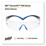 Load image into Gallery viewer, Securefit Protective Eyewear, 400 Series, Black/blue Plastic Frame, Clear Polycarbonate Lens
