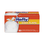 Load image into Gallery viewer, Easy Flaps Trash Bags, 13 Gal, 0.69 Mil, 23.75" X 28", White, 80 Bags/box, 3 Boxes/carton