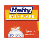 Load image into Gallery viewer, Easy Flaps Trash Bags, 13 Gal, 0.69 Mil, 23.75" X 28", White, 80 Bags/box, 3 Boxes/carton