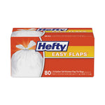 Load image into Gallery viewer, Easy Flaps Trash Bags, 13 Gal, 0.8 Mil, 23.75" X 28", White, 80/box