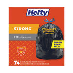 Load image into Gallery viewer, Strong Multipurpose Drawstring Trash Bags, 30 Gal, 1.1 Mil, 30" X 33", Black, 74/box, 3 Boxes/carton