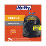 Load image into Gallery viewer, Strong Multipurpose Drawstring Trash Bags, 30 Gal, 1.1 Mil, 30" X 33", Black, 74/box
