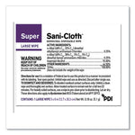 Load image into Gallery viewer, Super Sani-cloth Individually Wrapped Germicidal Disposable Wipes, Large, 1-ply, 5 X 8, Unscented, White, 50/pack
