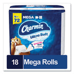Load image into Gallery viewer, Ultra Soft Bathroom Tissue, Mega Roll, Septic Safe, 2-ply, White, 224 Sheets/roll, 18 Rolls/carton
