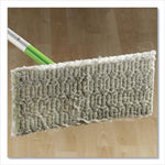Load image into Gallery viewer, Sweeper Mop, 10 X 4.8 White Cloth Head, 46" Green/silver Aluminum/plastic Handle