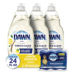 Load image into Gallery viewer, Platinum Liquid Dish Detergent, Lemon Scent, (3) 24 Oz Bottles Plus (2) Sponges/carton