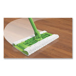 Load image into Gallery viewer, Sweeper Mop, 10 X 4.8 White Cloth Head, 46" Silver/green Aluminum/plastic Handle