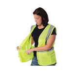 Load image into Gallery viewer, Ansi Class 2 Four Pocket Zipper Safety Vest, Polyester Mesh, 3x-large, Hi-viz Lime Yellow