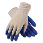Load image into Gallery viewer, Seamless Knit Cotton/polyester Gloves, Regular Grade, Small, Natural/blue, 12 Pairs