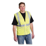 Load image into Gallery viewer, Ansi Class 2 Four Pocket Zipper Safety Vest, Polyester Mesh, 4x-large, Hi-viz Lime Yellow