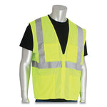 Load image into Gallery viewer, Ansi Class 2 Four Pocket Zipper Safety Vest, Polyester Mesh, X-large, Hi-viz Lime Yellow