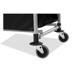 Load image into Gallery viewer, One-compartment Collapsible X-cart, Synthetic Fabric, 9.96 Cu Ft Bin, 24.1" X 35.7" X 34", Black/silver
