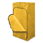 Load image into Gallery viewer, Zippered Vinyl Cleaning Cart Bag, 24 Gal, , 17.25" X 30.5", Yellow