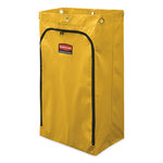 Load image into Gallery viewer, Zippered Vinyl Cleaning Cart Bag, 24 Gal, , 17.25" X 30.5", Yellow