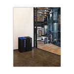 Load image into Gallery viewer, Sustain Decorative Refuse With Recycling Lid, 23 Gal, Metal/plastic, Black