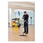 Load image into Gallery viewer, Adaptable Flat Mop Kit, 19.5 X 5.5 Blue Microfiber Head, 48" To 72" Yellow Aluminum Handle