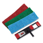 Load image into Gallery viewer, Adaptable Flat Mop Pads, Microfiber, 19.5 X 5.5, Blue