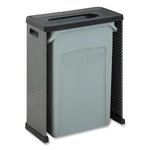 Load image into Gallery viewer, Elevate Decorative Refuse Container, Landfill, 23 Gal, Plastic/metal, Pearl Dark Gray