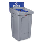Load image into Gallery viewer, Slim Jim Recycling Station 1-stream, Mixed Recycling Station, 33 Gal, Resin, Gray