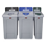 Load image into Gallery viewer, Slim Jim Recycling Station 1-stream, Mixed Recycling Station, 33 Gal, Resin, Gray