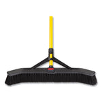 Load image into Gallery viewer, Maximizer Push-to-center Broom, 24", Polypropylene Bristles, Yellow/black