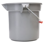 Load image into Gallery viewer, 14 Quart Round Utility Bucket, Plastic, Gray, 12" Dia