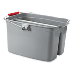 Load image into Gallery viewer, Double Utility Pail, 17 Qt, Plastic, Gray
