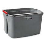 Load image into Gallery viewer, Double Utility Pail, 17 Qt, Plastic, Gray