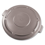 Load image into Gallery viewer, Brute Self-draining Flat Top Lid, For 32 Gal Round Brute Containers, 22.25" Diameter, Gray