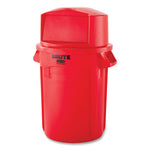 Load image into Gallery viewer, Vented Round Brute Container, 32 Gal, Plastic, Red