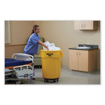 Load image into Gallery viewer, Vented Round Brute Container, 44 Gal, Plastic, Yellow