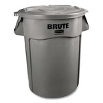 Load image into Gallery viewer, Vented Round Brute Container, 55 Gal, Plastic, Gray
