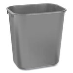 Load image into Gallery viewer, Deskside Plastic Wastebasket, 3.5 Gal, Plastic, Black
