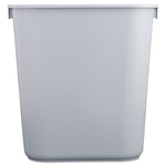 Load image into Gallery viewer, Deskside Plastic Wastebasket, 3.5 Gal, Plastic, Gray