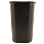 Load image into Gallery viewer, Deskside Plastic Wastebasket, 7 Gal, Plastic, Black